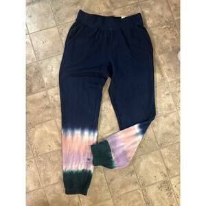 NWT Wildfox Hadley Relaxed Fit Tie-Dye Jogger Pants in Navy ($118 msrp)